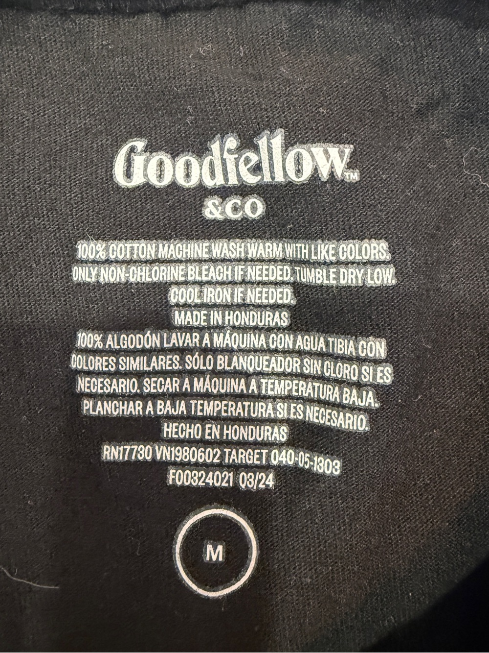Goodfellow & Co Men’s Medium Black Basic Crew Neck Tee - Picture 5 of 5